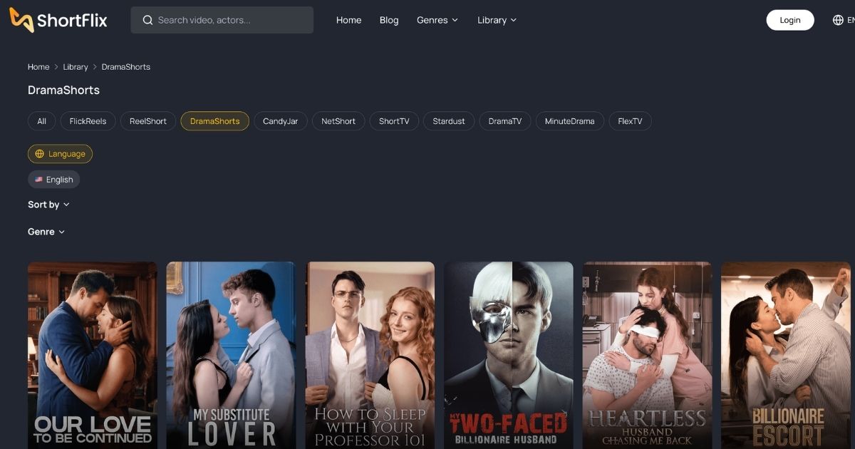 What is DramaShorts on ShortFlix?